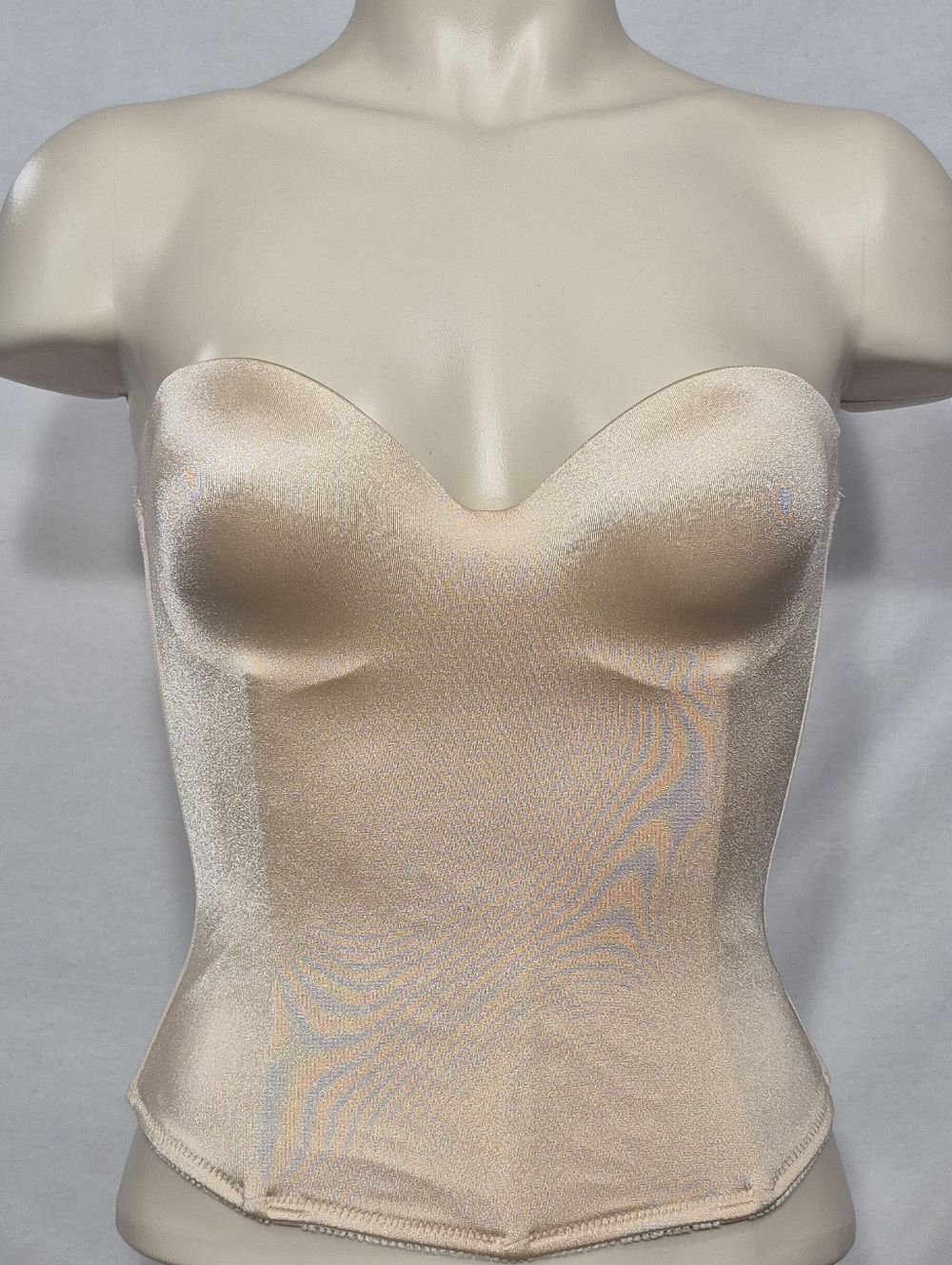 32B Dominique Smooth Hidden Underwire Torsolette Longline Bra Beige